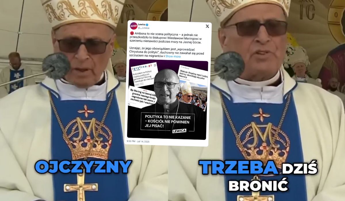 Lewica oskarża biskupa Meringa o nakręcanie nienawiści na Jasnej Górze i mieszanie się w politykę