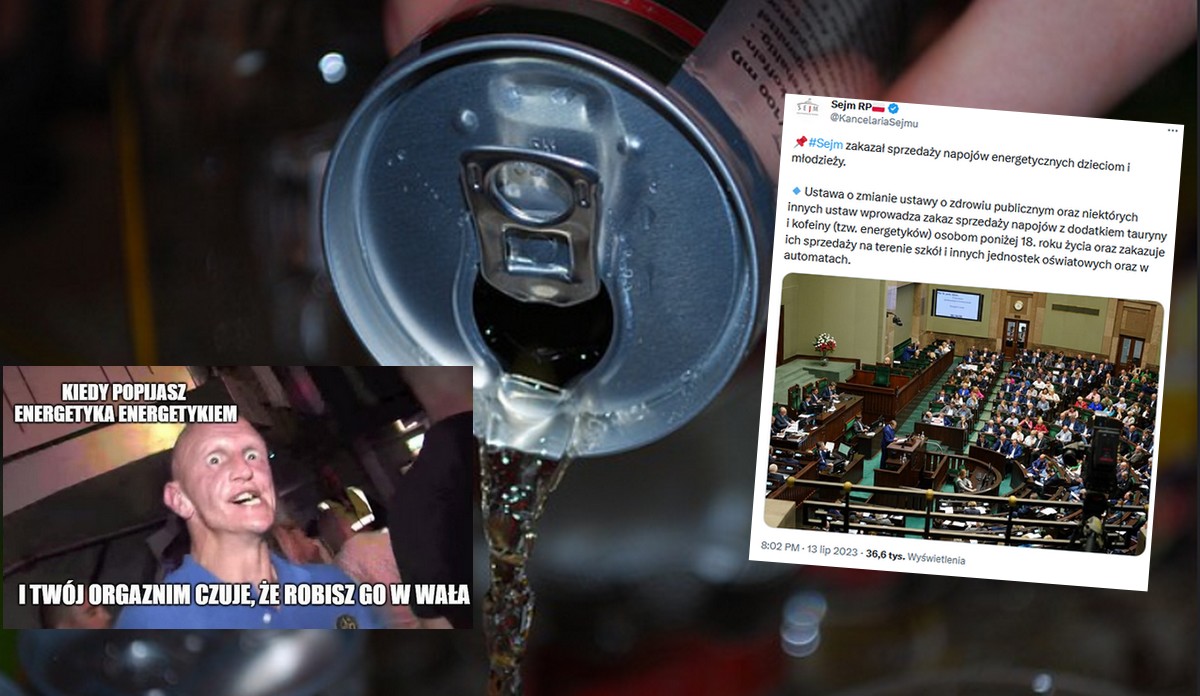 Sejm przegłosował zakaz sprzedaży energetyków dzieciom i młodzieży