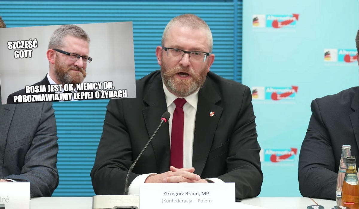 Poseł Braun odwiedził niemiecką partię AfD i gorąco namawiał do zniesienia sankcji nałożonych na Rosję