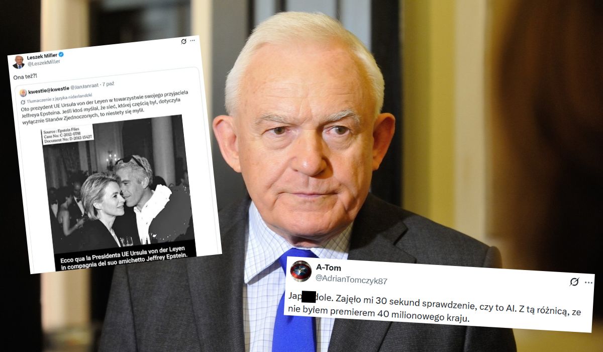 Leszek Miller łyknął fejka przedstawiającego Ursulę Von Der Leyen z Epsteinem