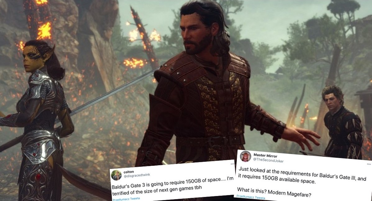 Baldur's Gate 3 wjechało, ale nie ma gdzie się rozgościć, wymaga nawet 150 GB