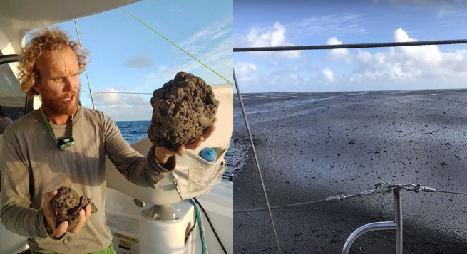 Ogromny kawał pumeksu pływa sobie po Pacyfiku, wynik podwodnej erupcji wulkanu