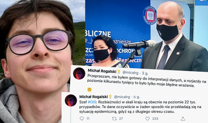 GIS tłumaczy, że może są jakieś rozbieżności w raportach zachorowań, ale nie przekładają się one na ogólną sytuację