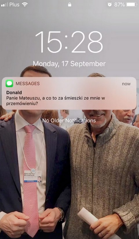 "Mateuszu, co to za śmieszki ze mnie?"