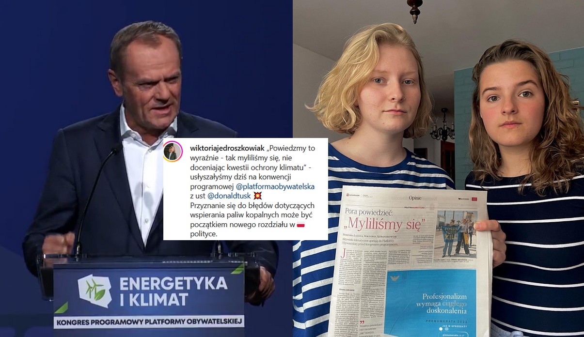 Tusk przyznaje: tak, myliliśmy się, nie doceniając kwestii ochrony klimatu