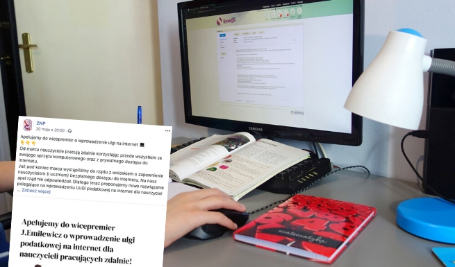 Nauczyciele domagają się ulgi podatkowej na internet, bo ta pandemia to chyba potrwa