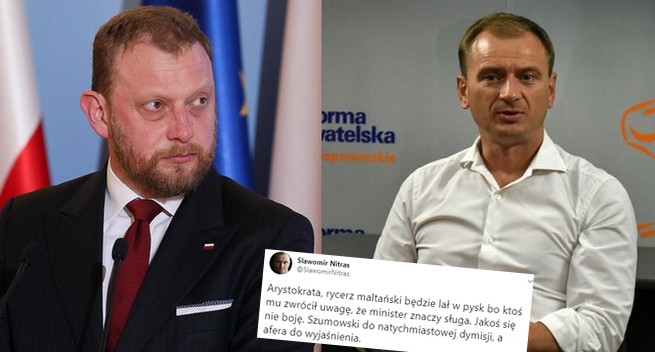 Nitras odpowiada Szumowskiemu: rycerz maltański będzie lał w pysk. Ja się go nie boję