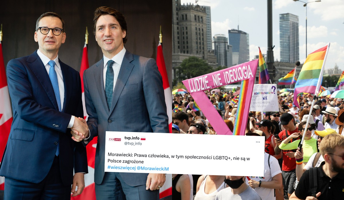 Morawiecki zapewniał w Kanadzie, że prawa osób LGBT w Polsce nie są zagrożone i nawet brew mu nie drgnęła