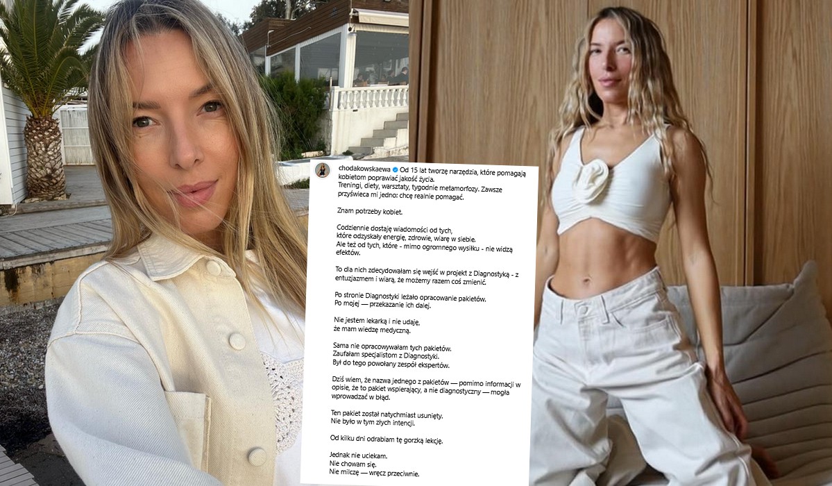 Chodakowska chce zamknąć aferę z badaniami: "nie jestem lekarką i nie udaję, że mam wiedzę medyczną