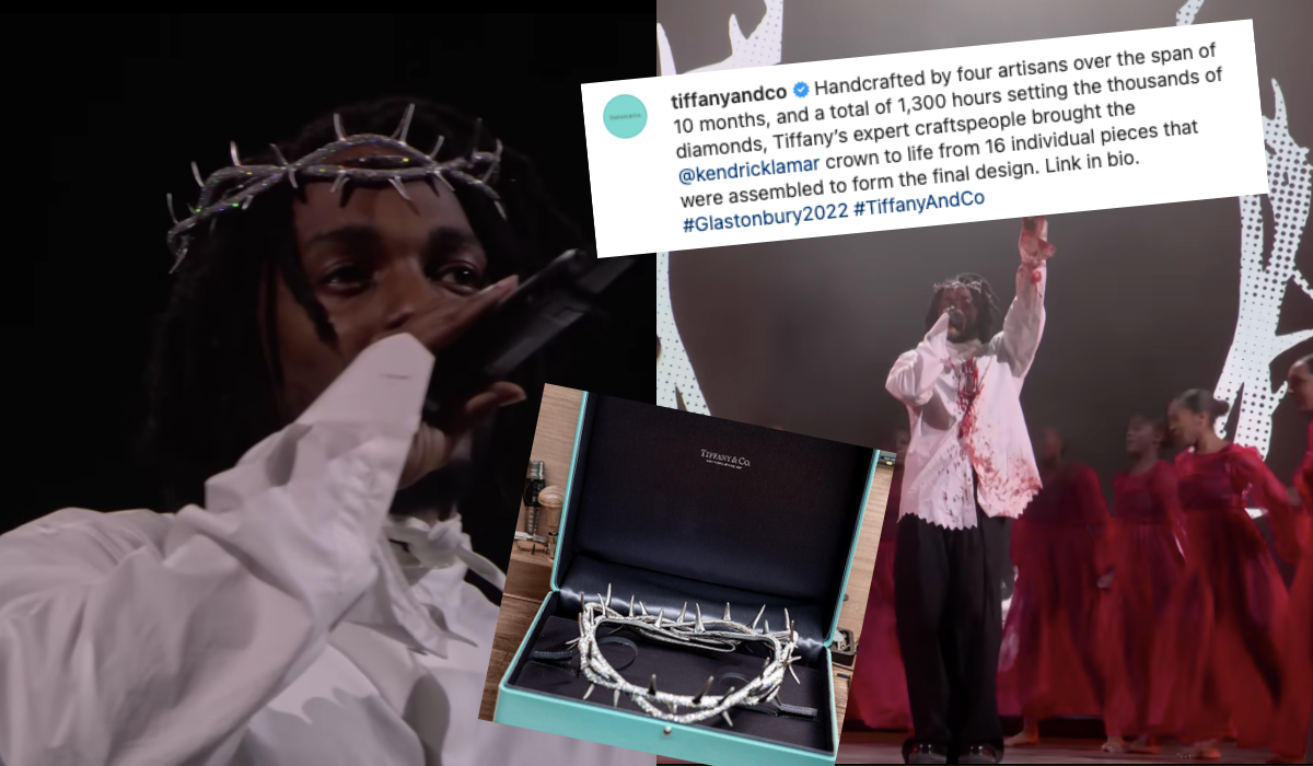 Kendrick Lamar na scenie w cierniowej koronie od Tiffany'ego wzywał do walki o prawa kobiet i j**anie Sądu Najwyższego