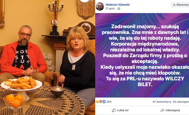 Mateusz Kijowski nie może znaleźć pracy. "Za PRL-u to się nazywało WILCZY BILET"