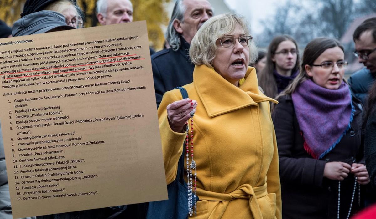 Barbara Nowak przygotowała listę podmiotów, których "celem jest se*sualizacja pod pozorami edukacji"
