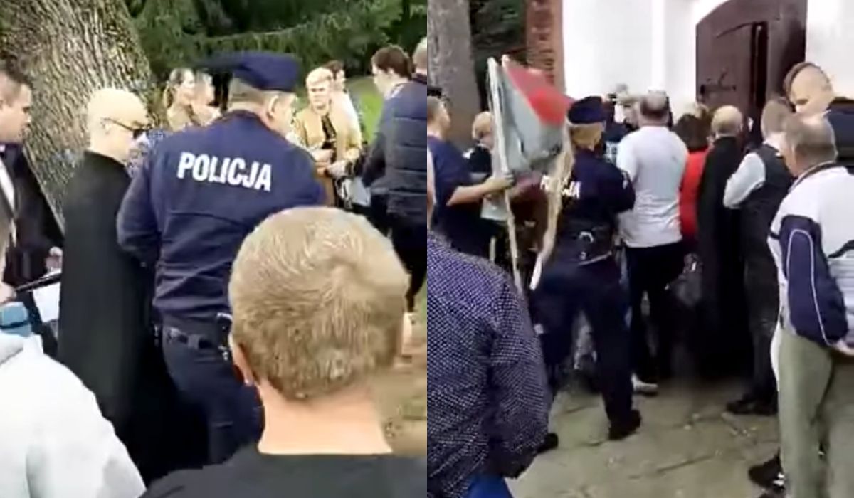 Nowielin: parafianie wciąż usiłują się pozbyć księdza dobrodzieja, a on wezwał na protestujących policję