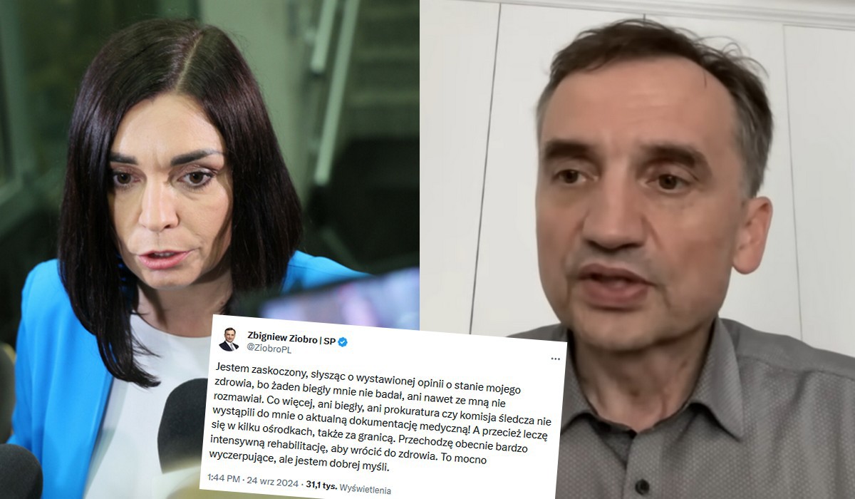 Ziobro zaskoczony opinią biegłego na temat swojego zdrowia, mówi, że nikt go nie badał