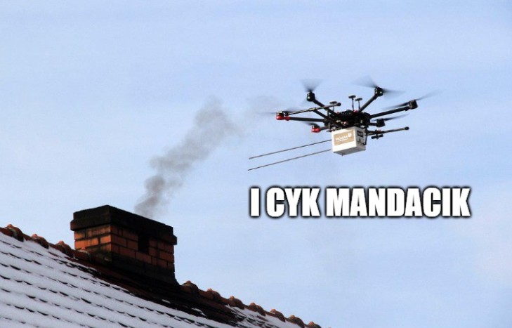 W Poznaniu lata już dron sprawdzający dym z kominów