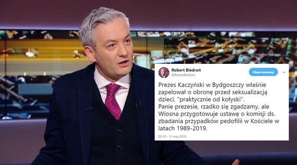 Biedroń: Wiosna przygotowuje ustawę o komisji ds. zbadania pe*ofilii w Kościele