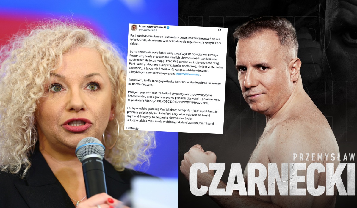 Czarnecki, były poseł PiS i zawodnik patogali, krytykuje Kotulę za donoszenie na "walkę żuli" na Prime MMA