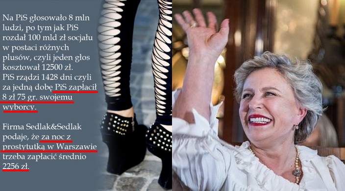 Krystyna Janda porównuje wyborców PiS do prostytutek 