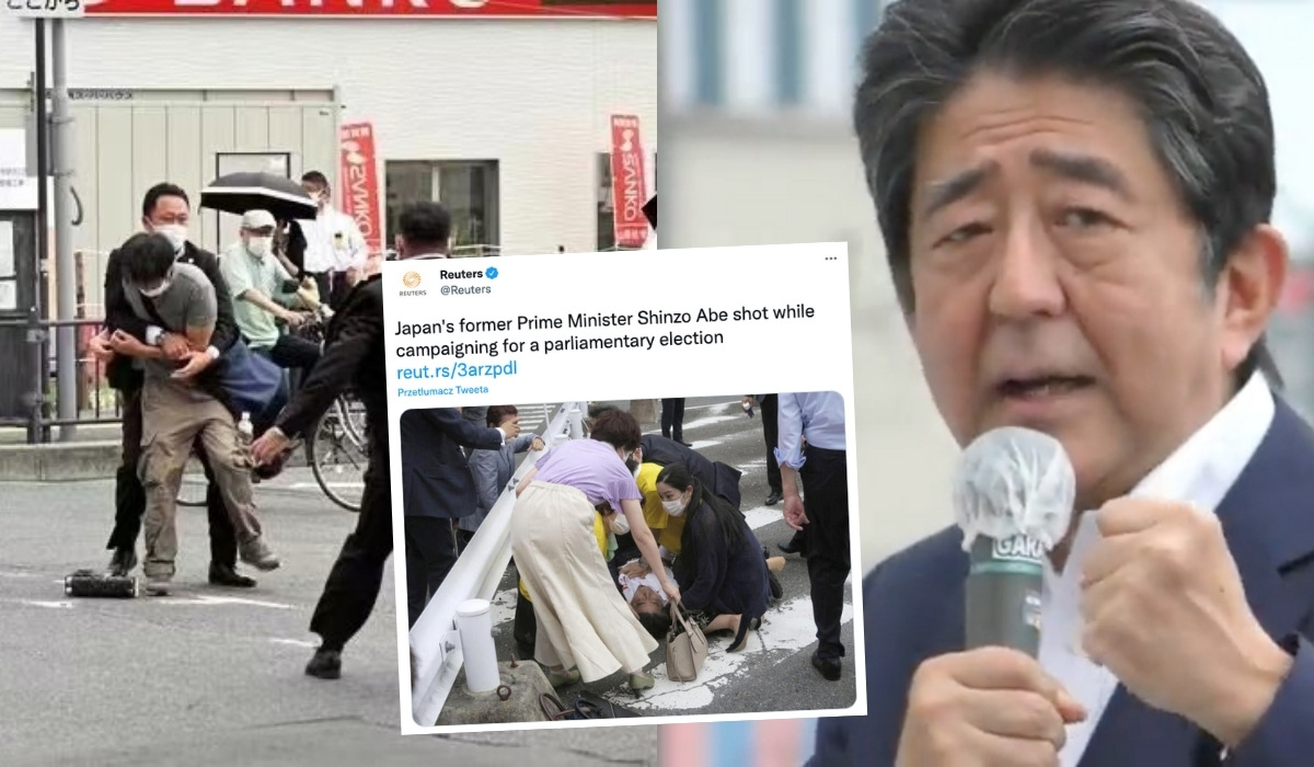 Zamach na byłego premiera Japonii: został śmiertelnie postrzelony podczas wiecu wyborczego 