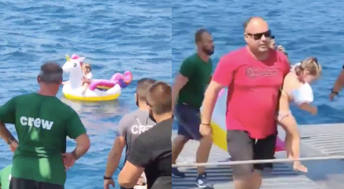 Grecja: kapitan promu uratował 4-latkę, która odpłynęła na dmuchanym jednorożcu 800 metrów od brzegu