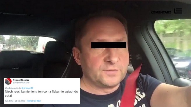 Prezes Małopolskiego Związku Piłki Nożnej broni Kamila D.: niech rzuci kamieniem ten co na fleku nie wsiadł do auta!