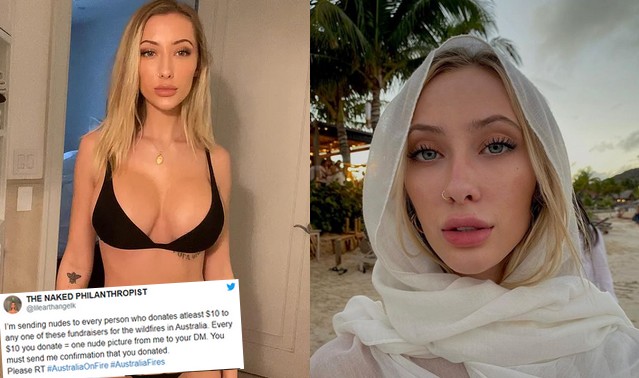 Amerykańska modelka zebrała dla Australii 750 tysięcy dolarów, rozsyłając swoje nagie zdjęcia