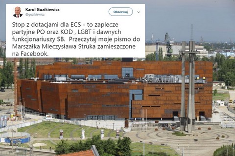 Radny PiS nie chce dotacji dla ECS, bo uważa, że to ostatni krąg piekieł