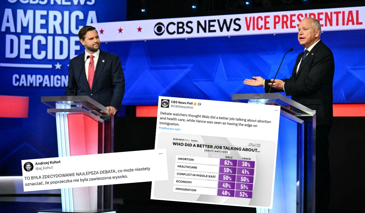 Debata kandydatów na wiceprezydenta USA wzbudziła zainteresowanie równe debacie Harris-Trump