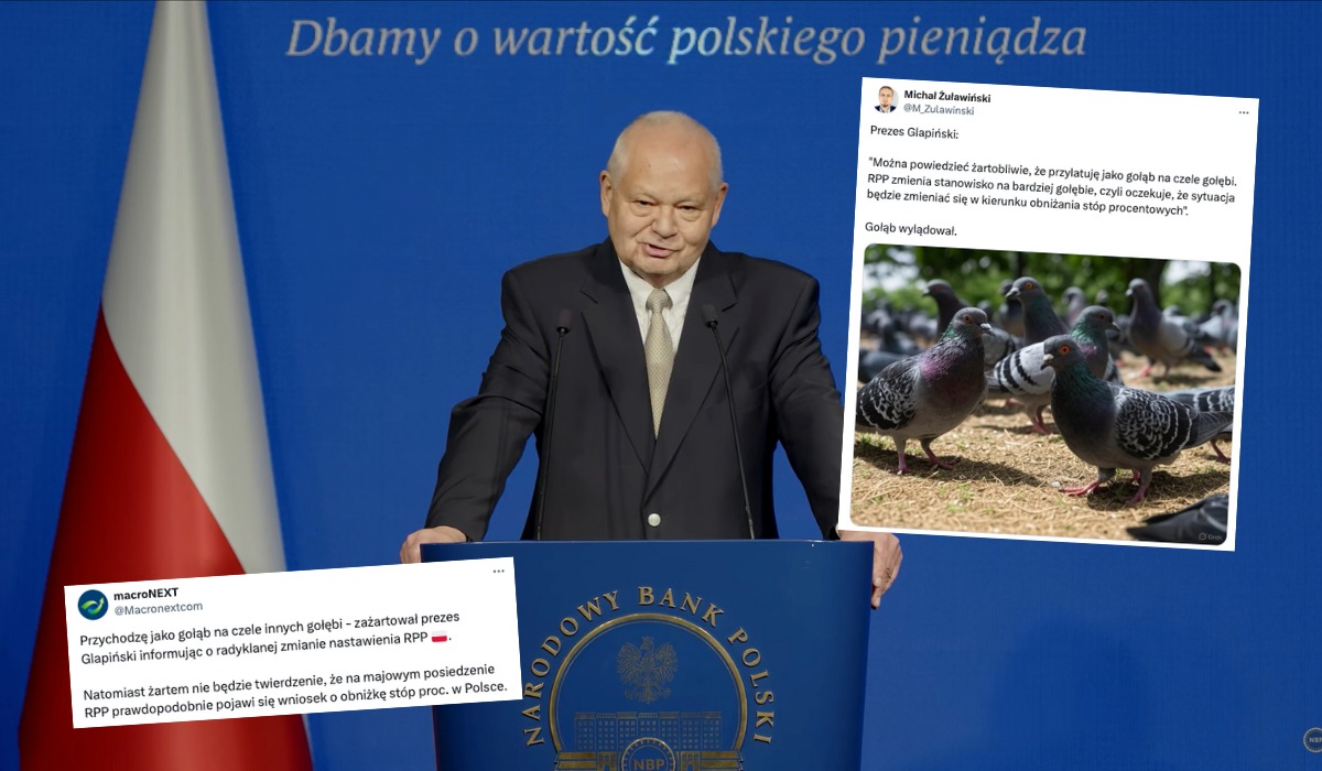 Prezes Glapiński poetycko: przychodzę jak gołąb na czele gołębi