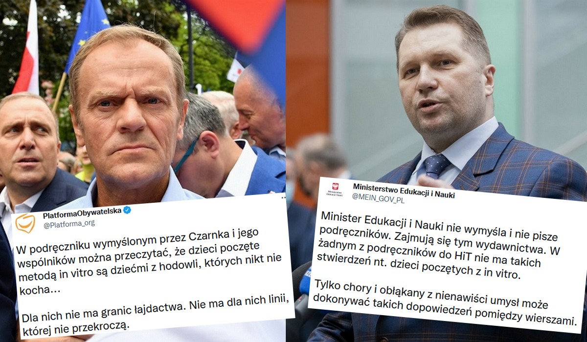 Ministerstwo Edukacji na oficjalnym profilu tłumaczy Tuskowi, że ma obłąkany z nienawiści umysł