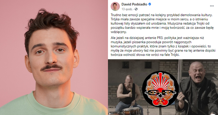 Dawid Podsiadło: moje utwory nie powinny być grane na antenie Trójki