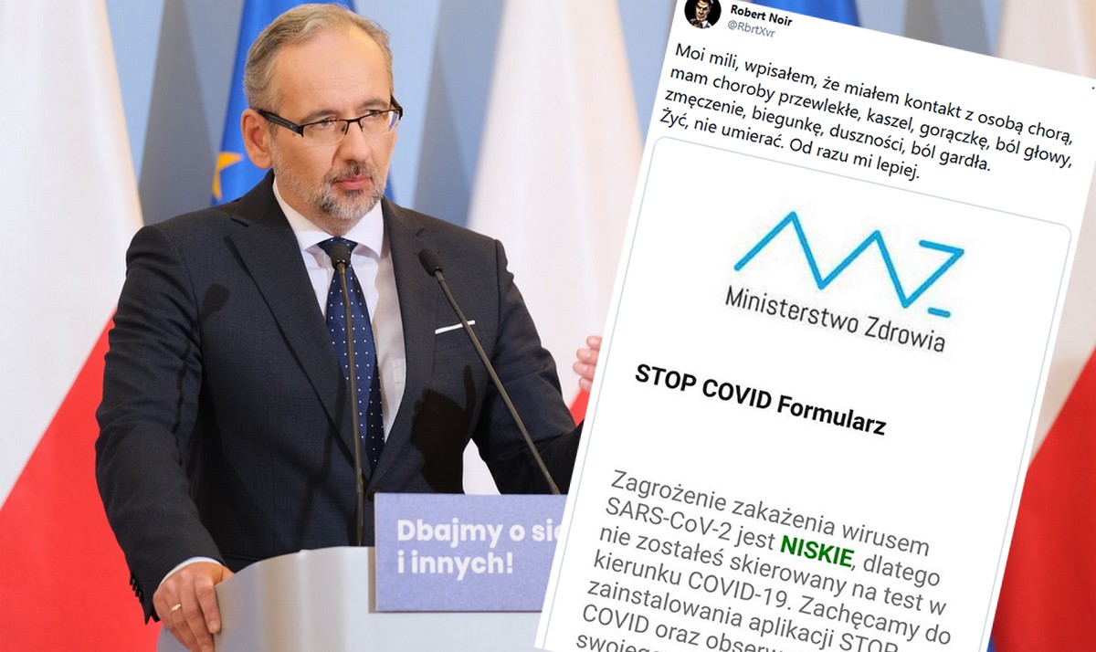 Ministerstwo Zdrowia zrobiło specjalny formularz, który zamiast do lekarza skieruje na test na Covid-19