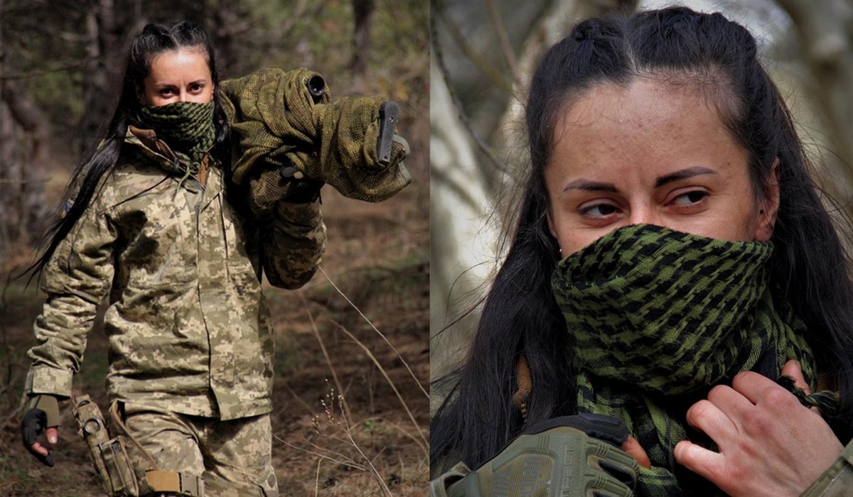 Ukrainka ze snajperką, czyli też snajperka, stała się postrachem Rosjan, "zdejmuje" 5-6 celów dziennie