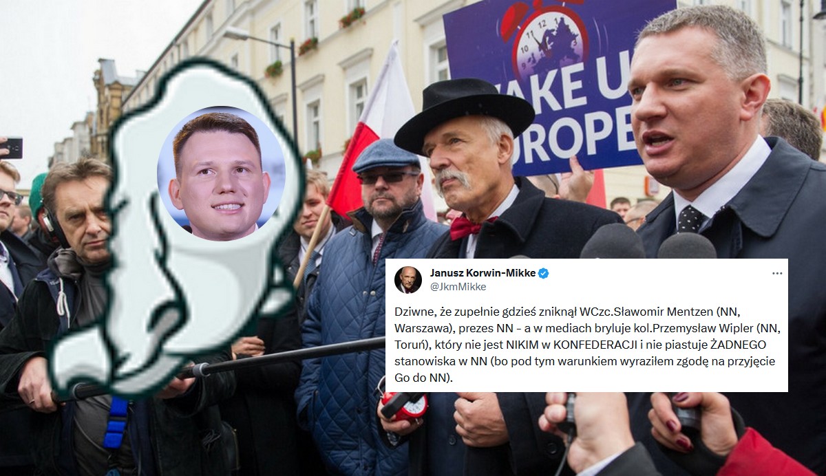 Korwin-Mikke martwi się zniknięciem Mentzena i dziwną karierą Wiplera