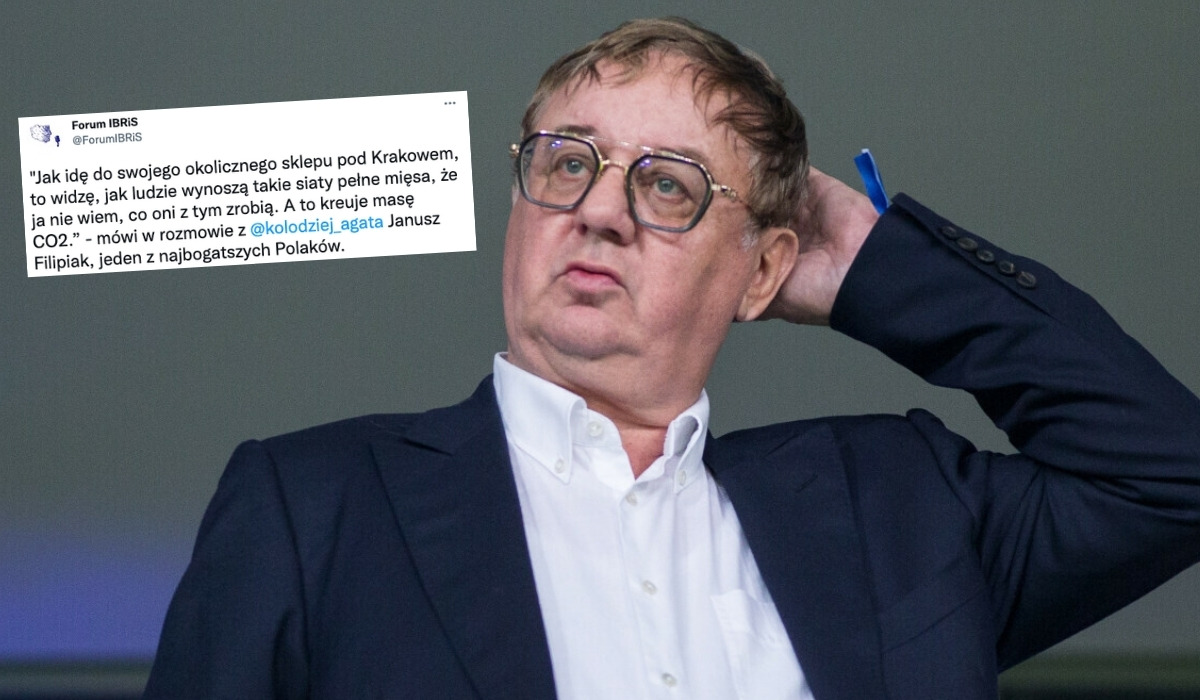 Milioner Janusz Filipiak tłumaczy biednym, żeby nie żarli tyle mięsa, bo to grozi katastrofą klimatyczną