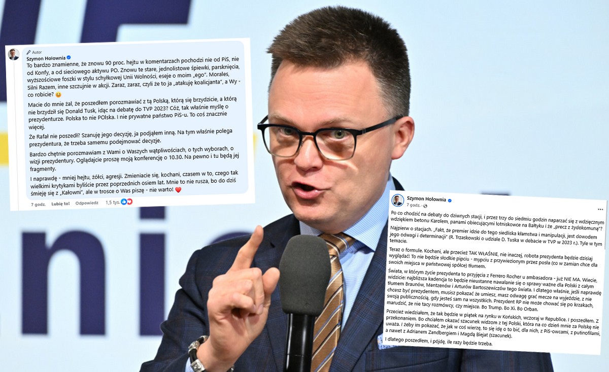 Hołownia złości się na fanatyków Trzaskowskiego, tłumaczy im, że Polska to nie POlska
