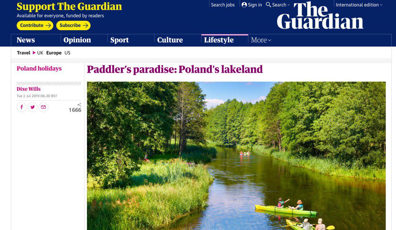 Fajna reklama turystyki w Polsce opisana w The Guardian: Mazury, Węgorzewo, Olsztyn
