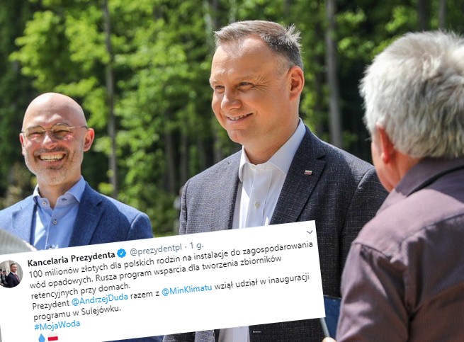 Andrzej Duda zapowiada program oczko wodne +, żeby każdy miał dofinansowany stawik