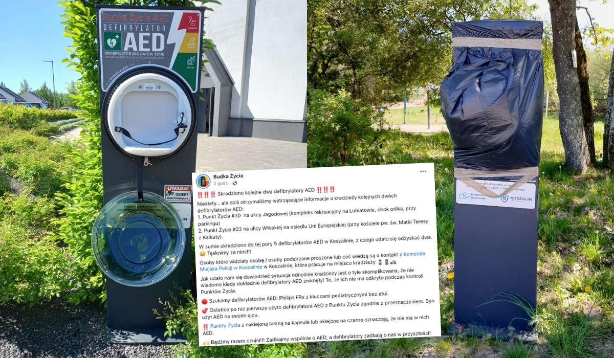 Koszalin: ujemnie bystrzy złodzieje ukradli sprzęt ratujący życie