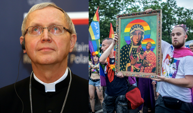 Biskupi płoccy oświadczają, nie zgadzają się z wyrokiem i właśnie, że tęczowa Maryjka obraża