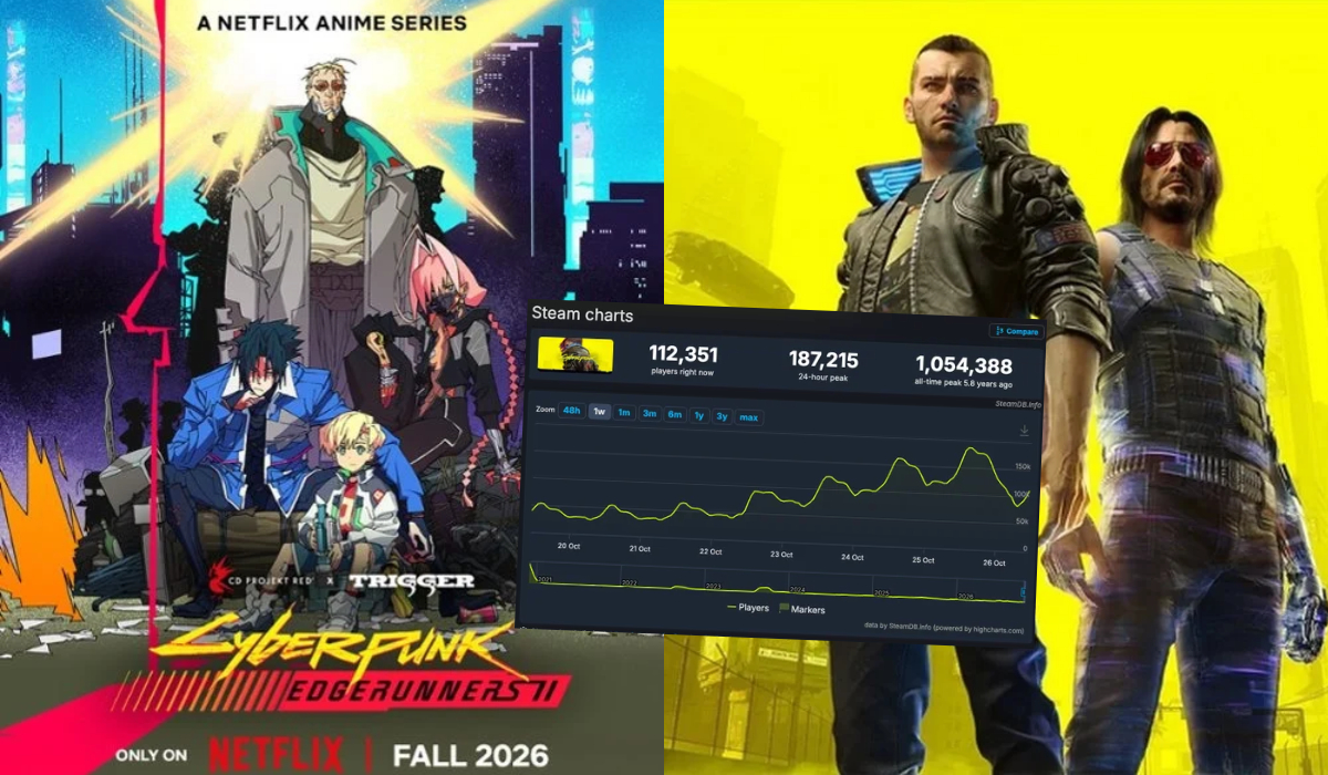 Po premierze nowego sezonu Cyberpunk: Edgerunners gra znów bije rekordy na Steamie