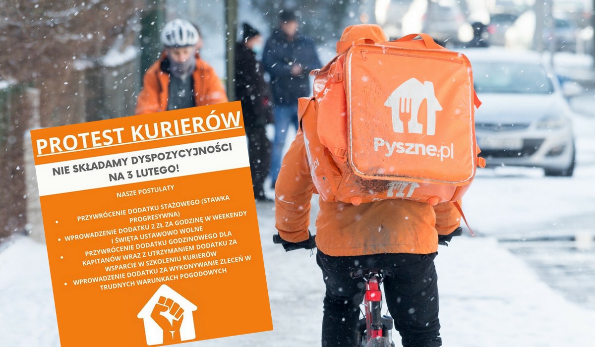 Kurierzy Pyszne.pl się nie poddają i planują kolejny strajk