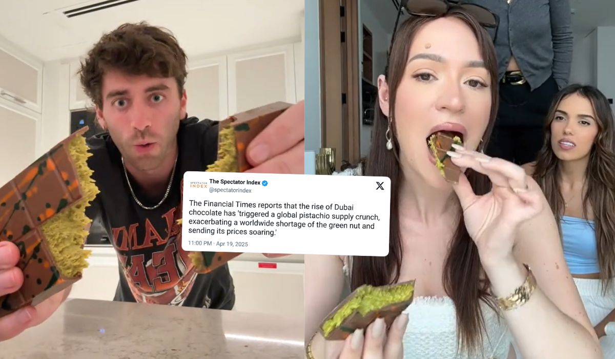 Popularność "dubajskiej czekolady" na TikToku wpłynęła na globalne braki pistacji