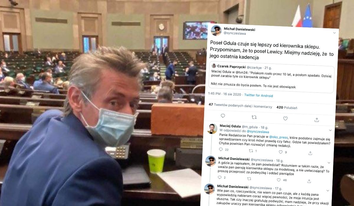 Poseł Lewicy dyscyplinuje dziennikarza, żeby nie krytykował go za podwyżki