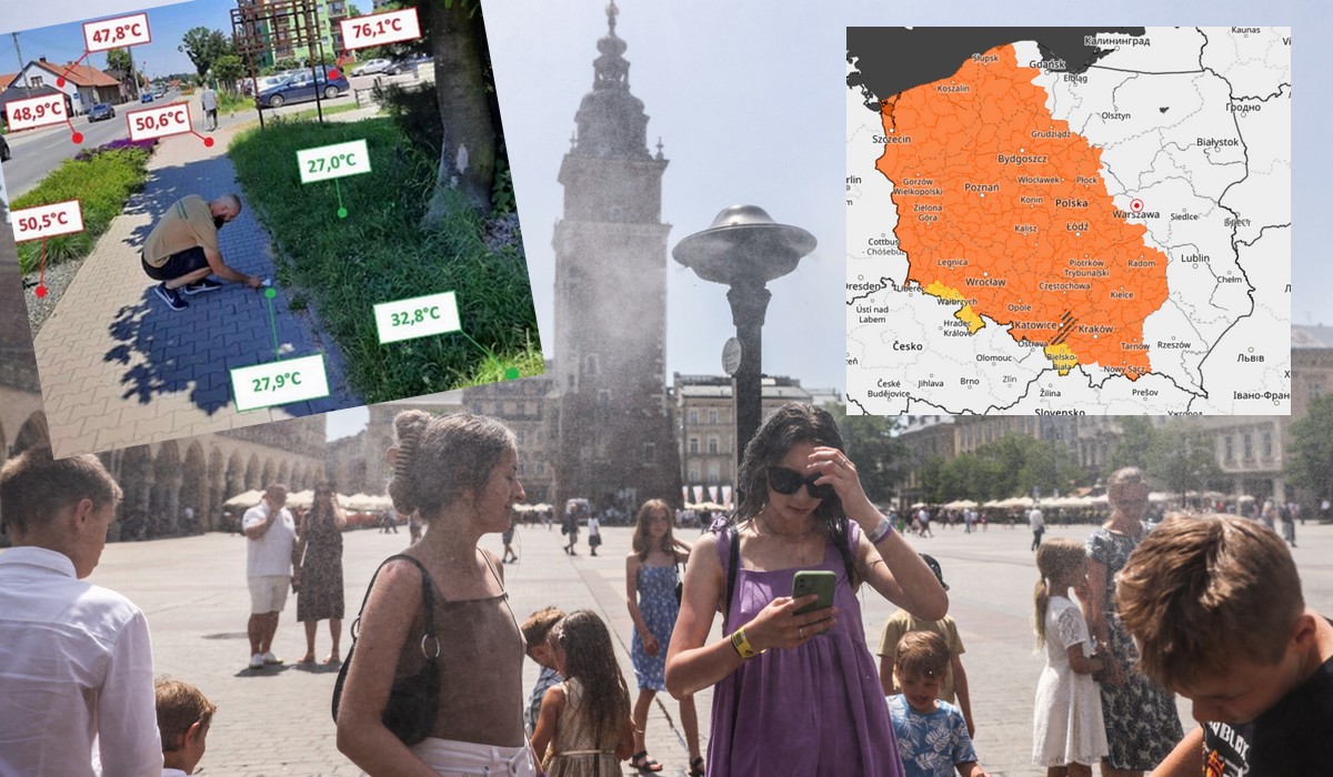 Badanie przypomina, jak duży może być rozkład temperatur na jednej ulicy w zależności od obecności zieleni lub betonozy