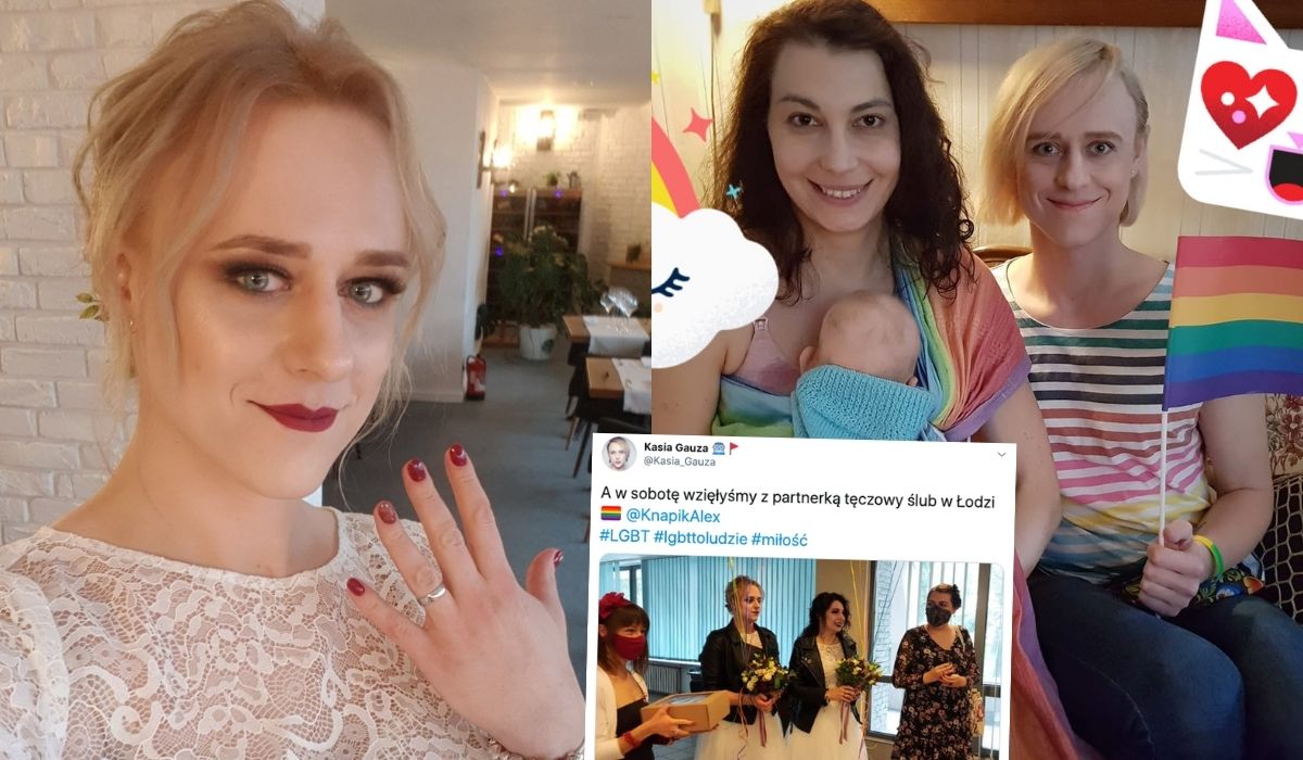 Łódź: dwie działaczki wzięły ślub, jedna z nich jest osobą transpłciową i ma "męskie dokumenty"