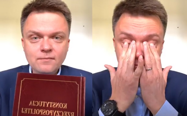 Szymon Hołownia popłakał się, gdy mówił o konstytucji