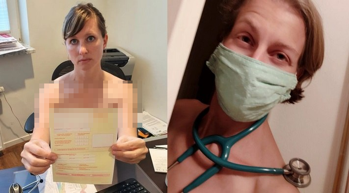 Niemieccy medycy zdecydowali się na nagi protest, by zwrócić uwagę na brak odzieży ochronnej