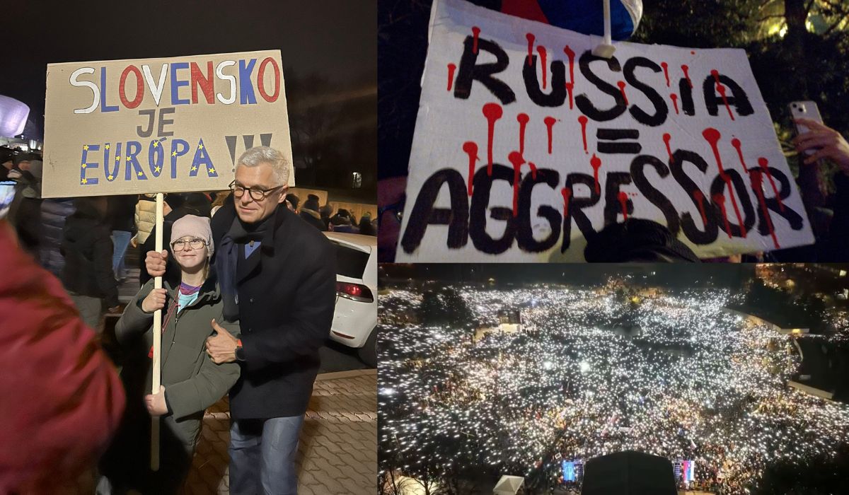Słowacja: tłumy wyszły na ulice w protestach przeciwko Ficy, padają oskarżenia o podległość wobec Putina