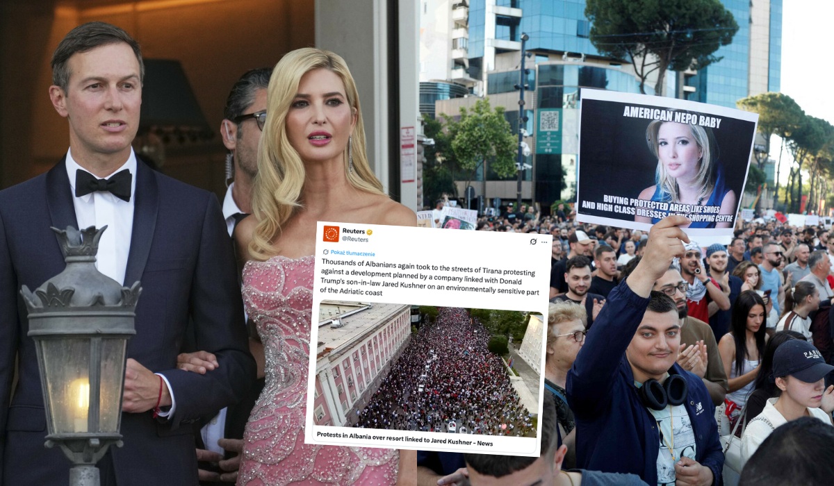 Albańczycy masowo protestują przeciwko patodeweloperce, którą w ich kraju planuje zięć Trumpa